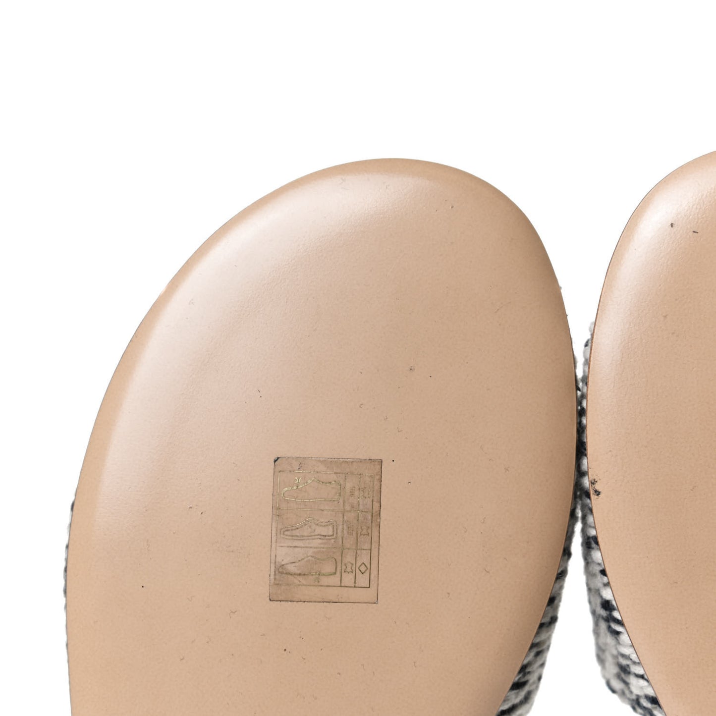 Cord CC Mules 38 Beige Black