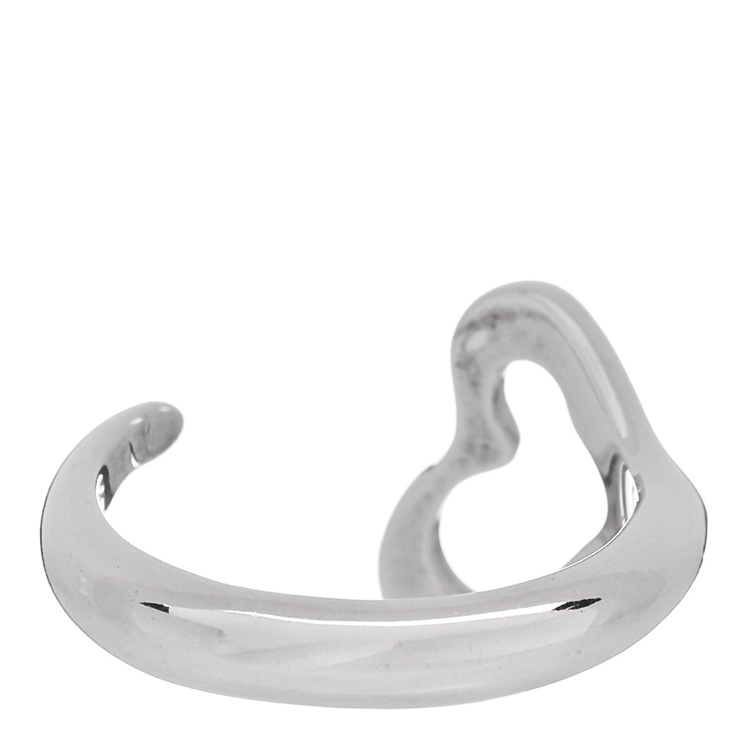 Tiffany Sterling Silver Elsa Peretti Open Heart Ring 57 8 3 of 5
