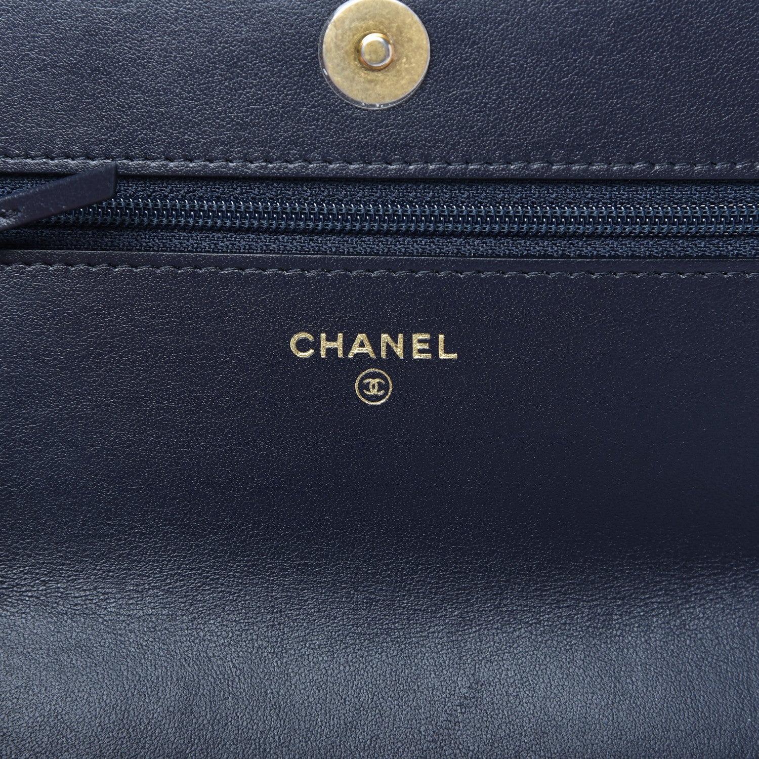 Chanel Wool Tweed Lambskin Quilted 19 Wallet On Chain WOC and Coin Purse Purple Blue 8 of 10