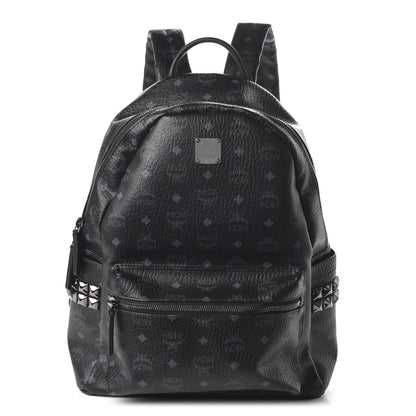 MCM Visetos Medium Side Studs Stark Backpack Black 1 of 8