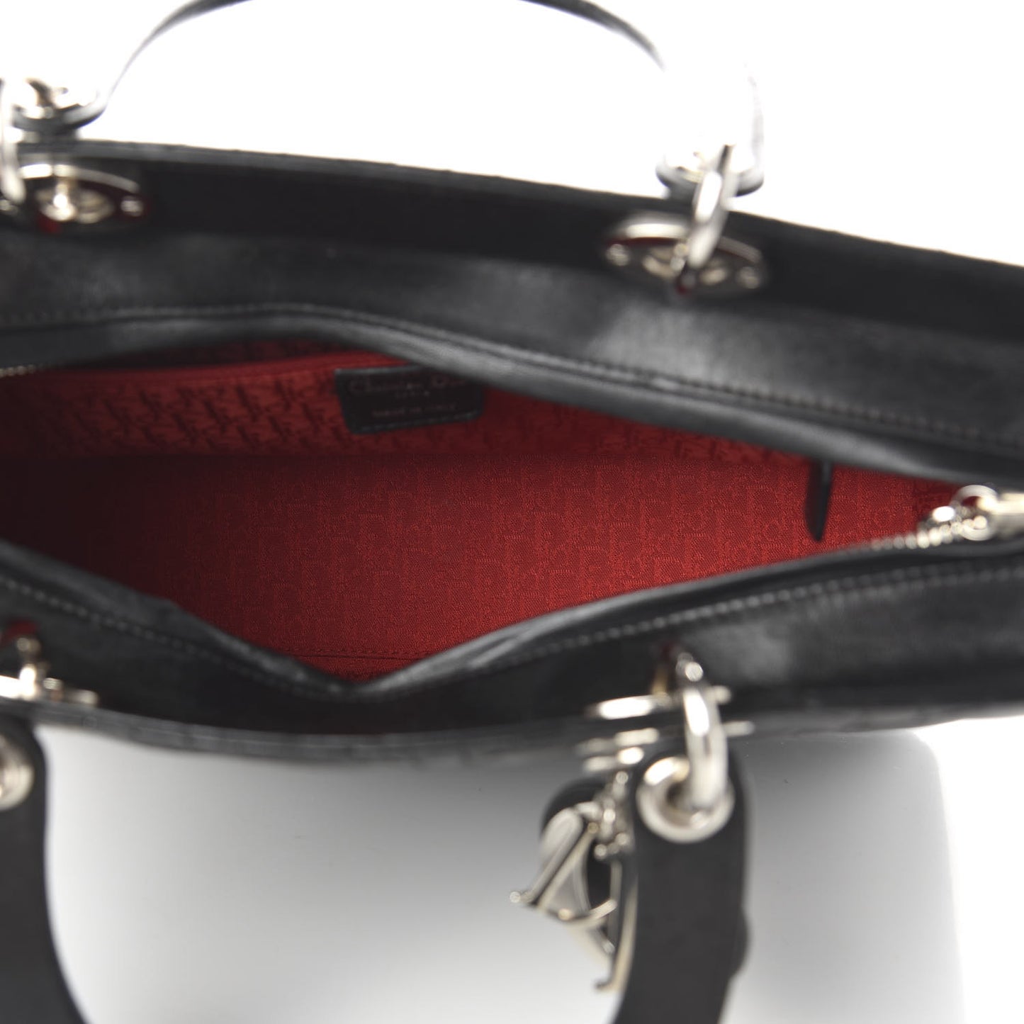 Lambskin Cannage Large Lady Dior Black