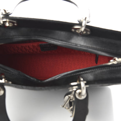 Christian Dior Lambskin Cannage Large Lady Dior Black 5 of 10