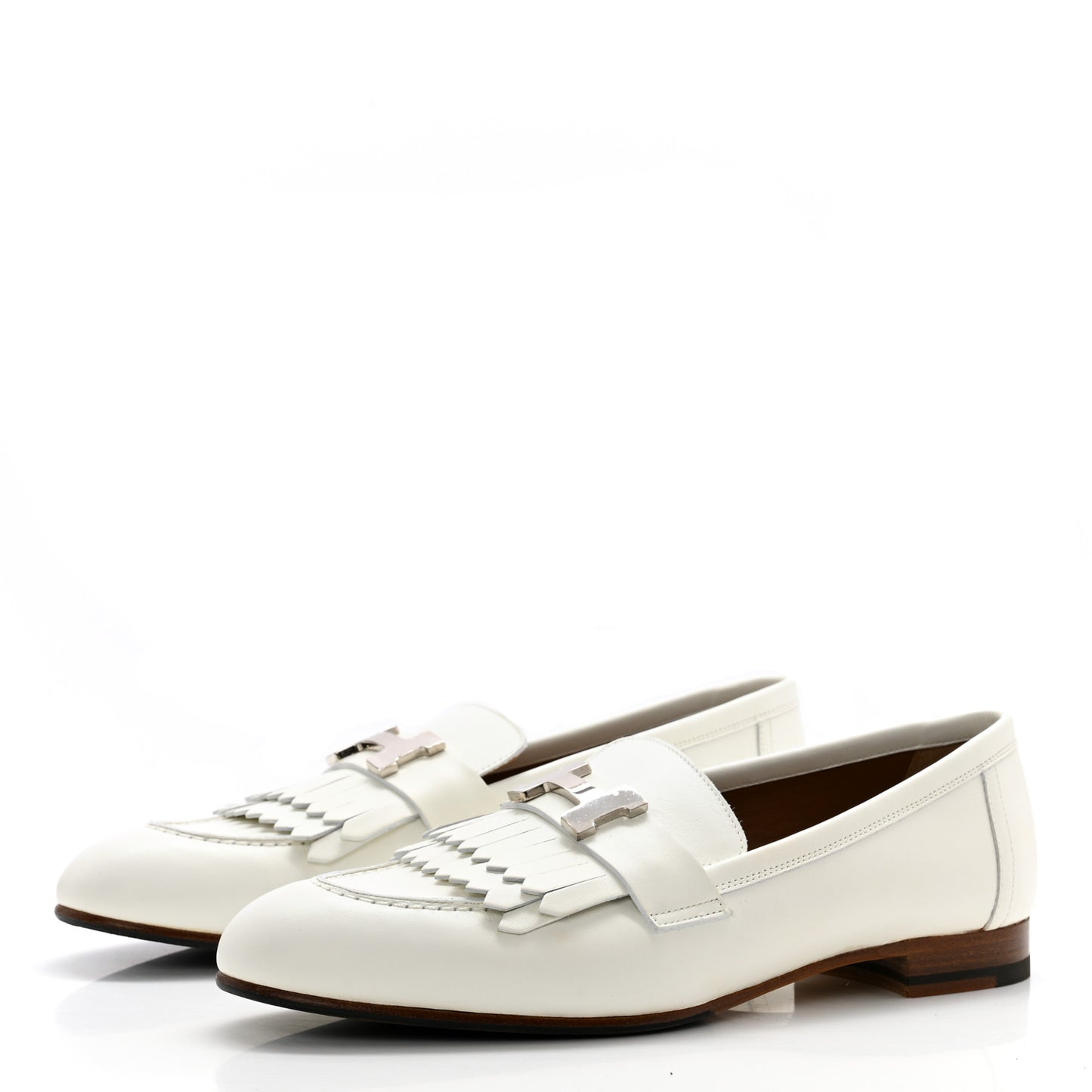Calfskin Womens Royal Loafers 38 White