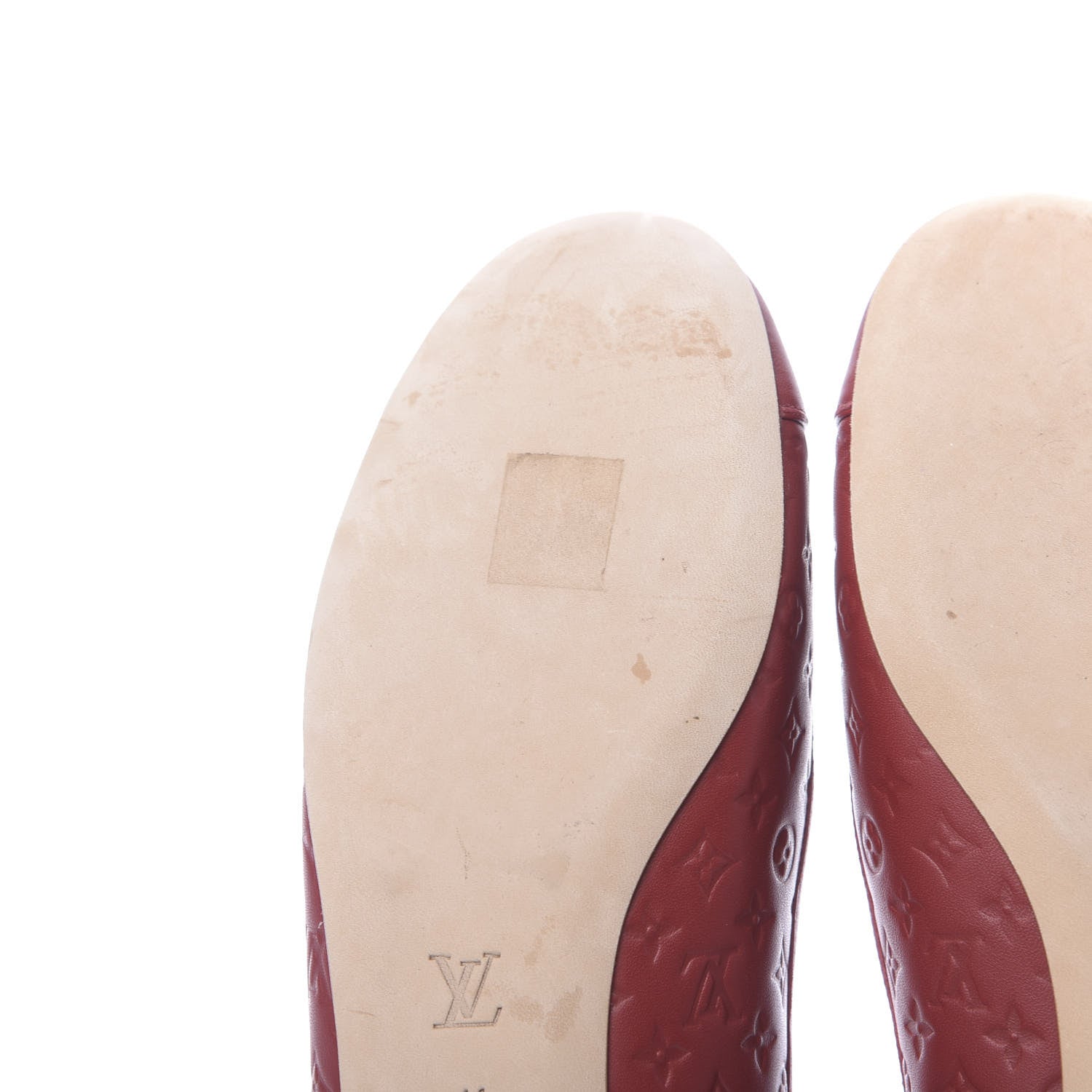 Louis Vuitton Calfskin Embossed Monogram Debbie Ballerina Flats 41 10 of 10
