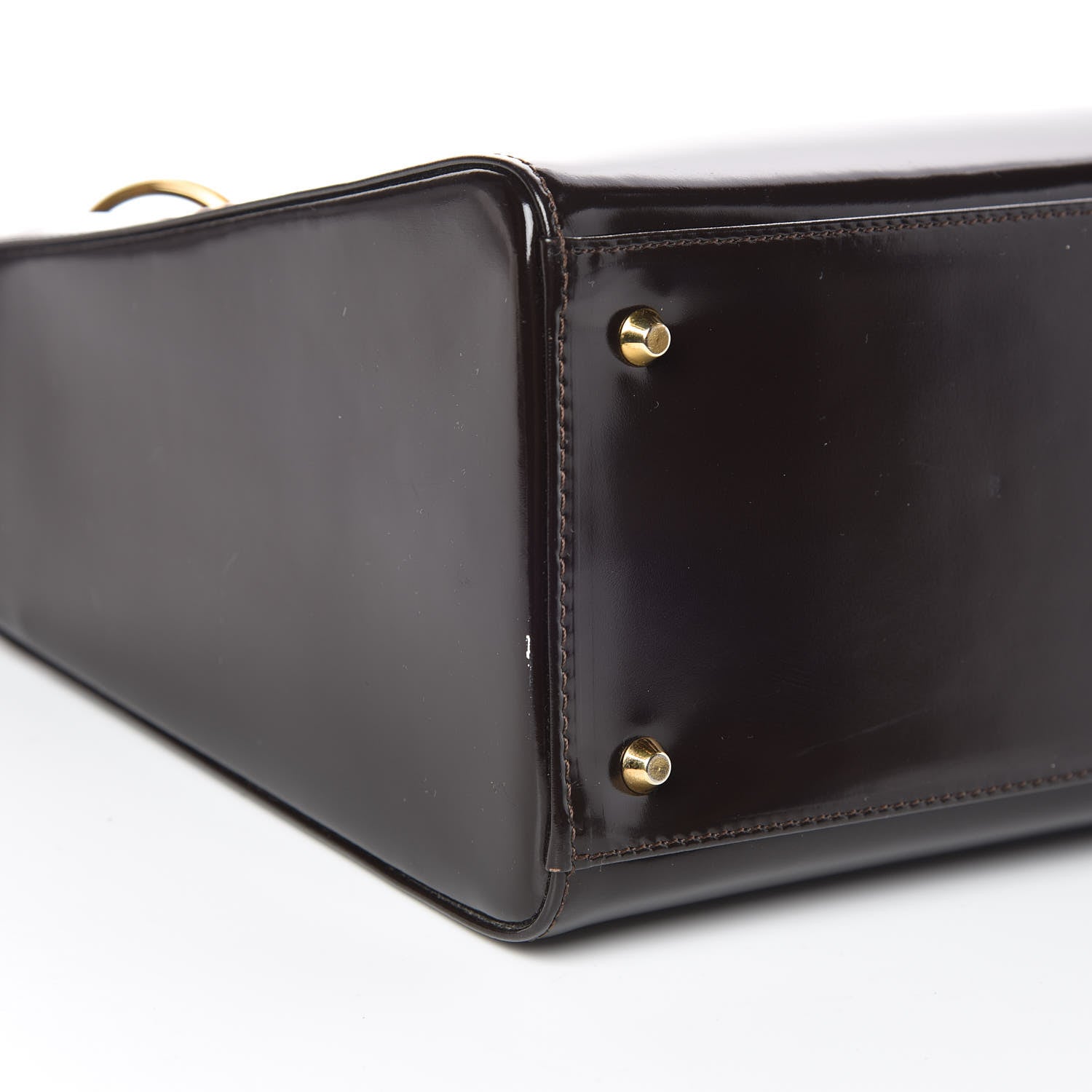 Christian Dior Patent Medium Lady Dior Dark Brown 5 of 9