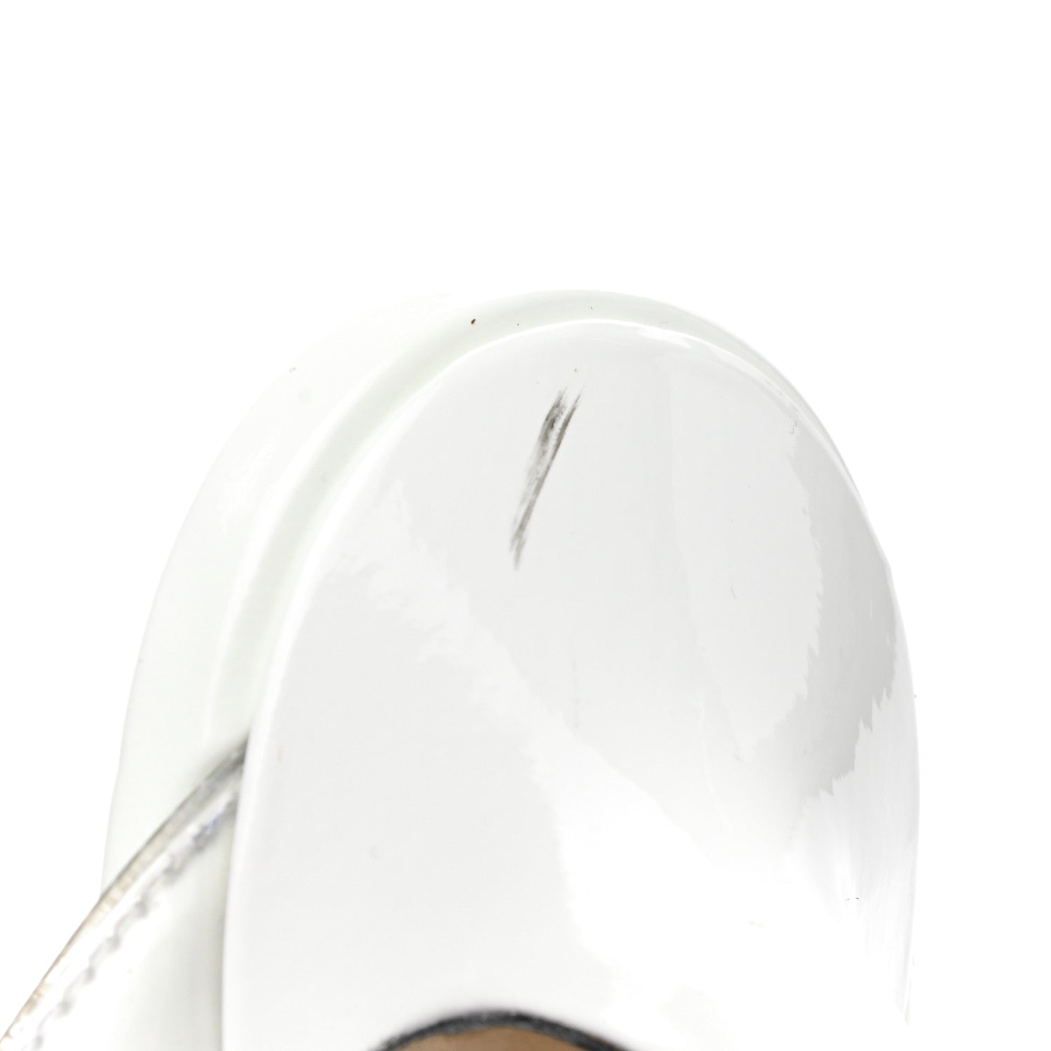 Jimmy Choo Patent Crystal Bing 100 Pumps 37.5 White Transparent 8 of 8