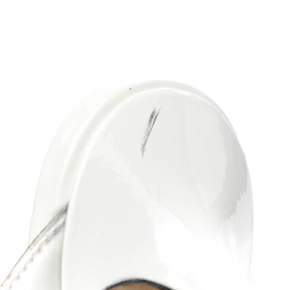 Jimmy Choo Patent Crystal Bing 100 Pumps 37.5 White Transparent 8 of 8