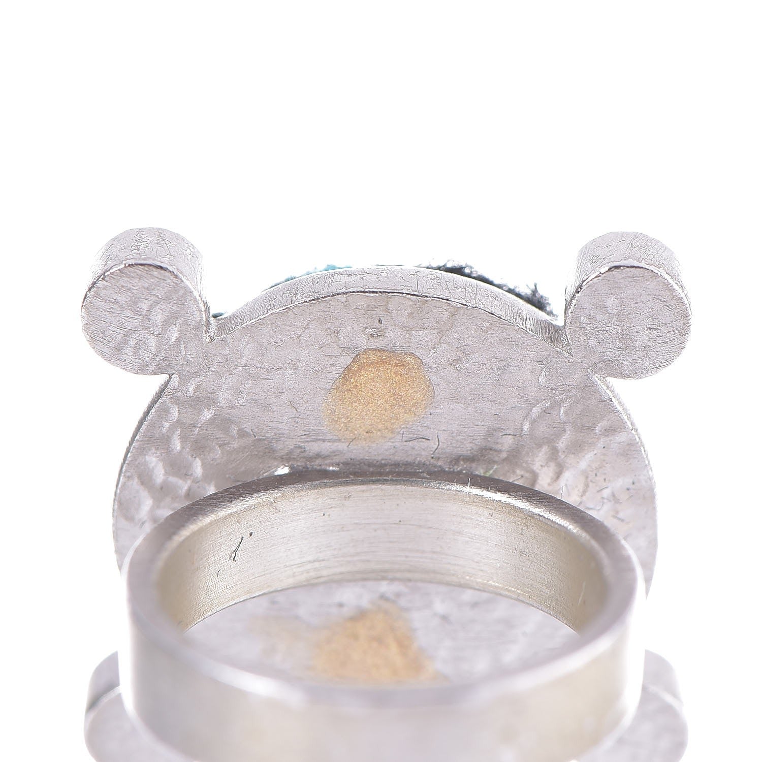 Chanel Tweed Crystal CC Ring 6.75 Blue 5 of 5
