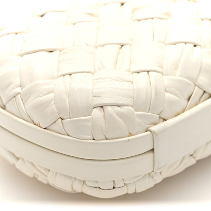 Bottega Veneta Foulard Intrecciato Minaudiere Knot Clutch Bone 8 of 9