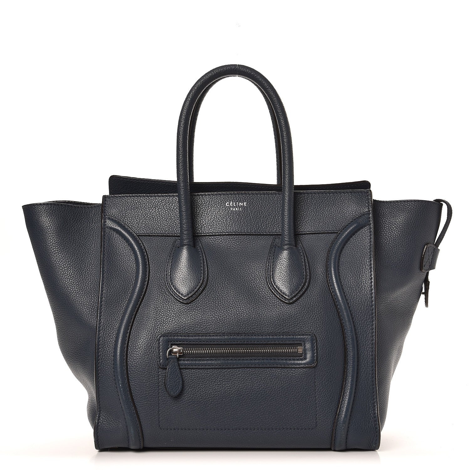 Celine Drummed Calfskin Mini Luggage Orage 1 of 15