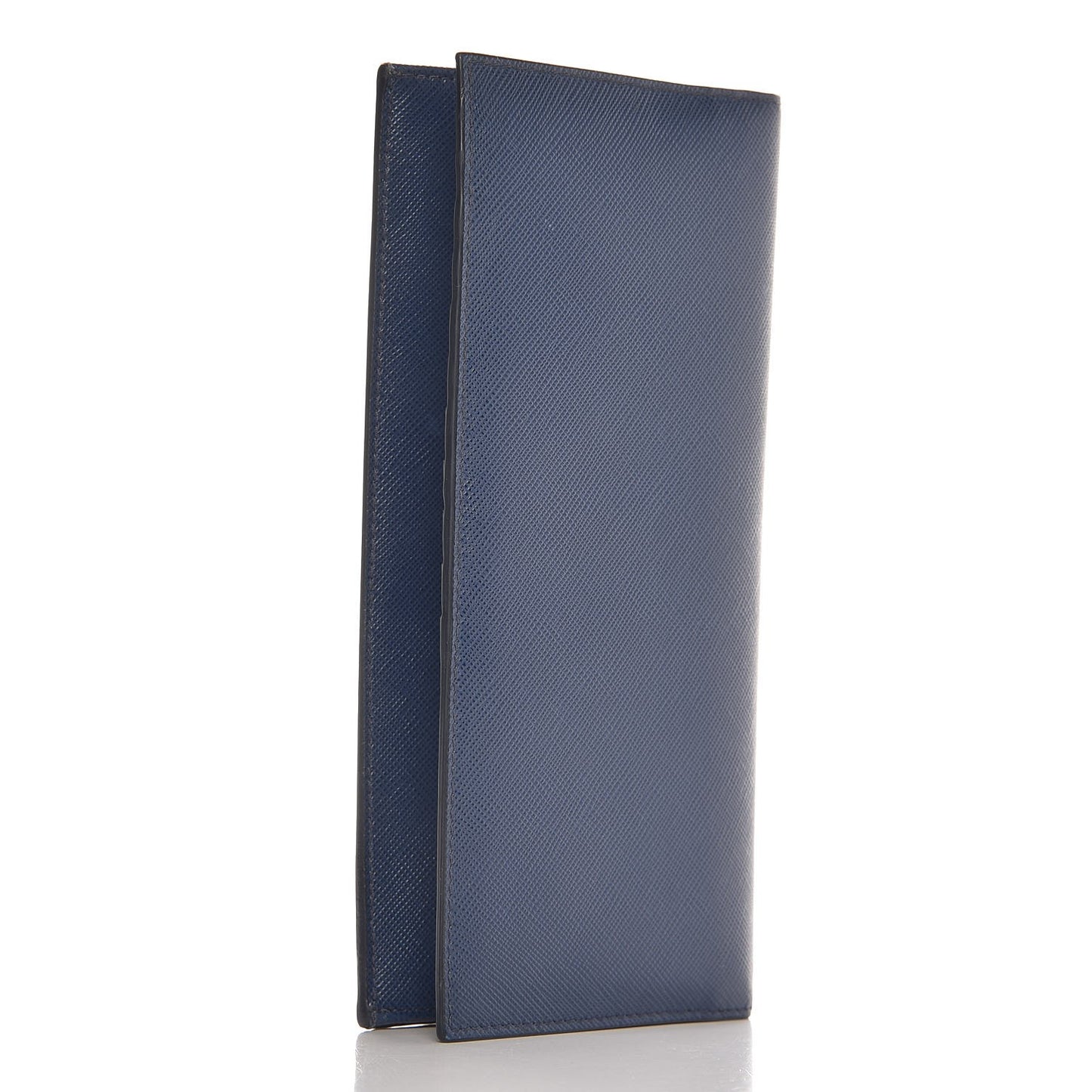 Saffiano Long Wallet Bluette Caramel