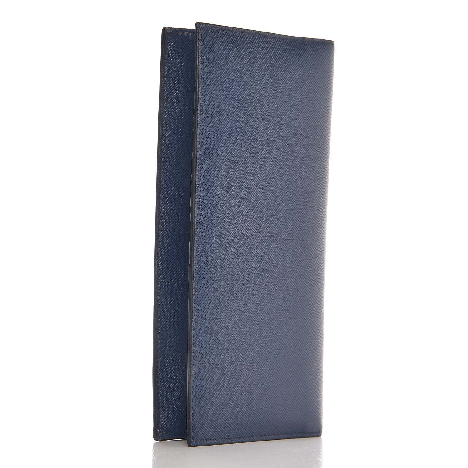 Prada Saffiano Long Wallet Bluette Caramel 3 of 9