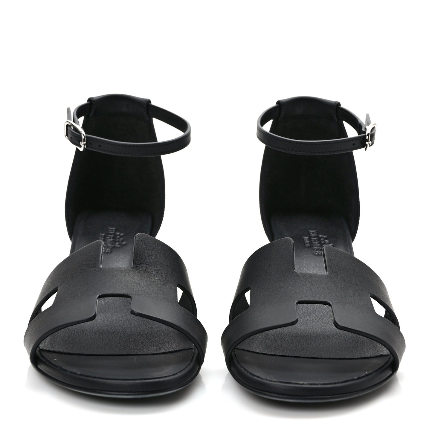 Calfskin Encens 50 Sandals 37 Black