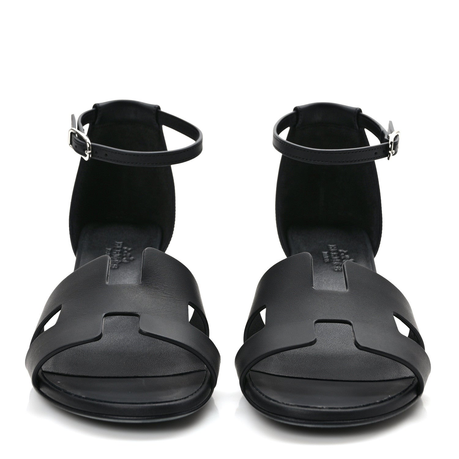 Hermes Calfskin Encens 50 Sandals 37 Black 2 of 8
