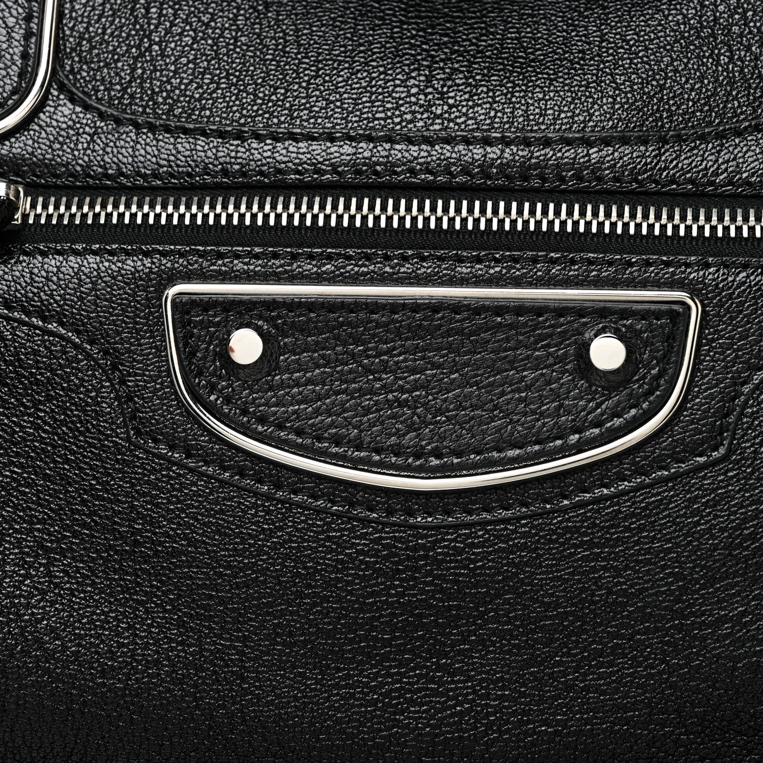 Balenciaga Chevre Silver Metallic Edge Hardware City Black 9 of 11