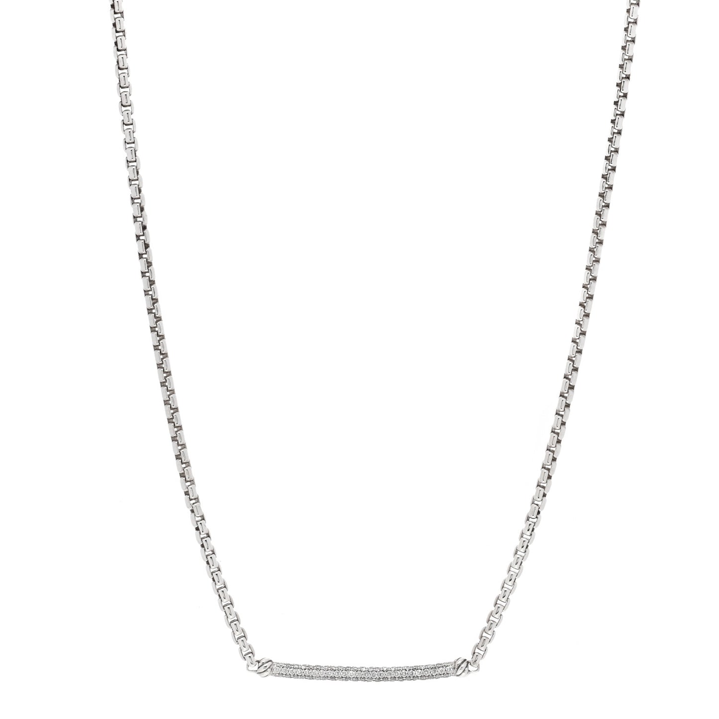 Sterling Silver Diamond Petite Metro Necklace