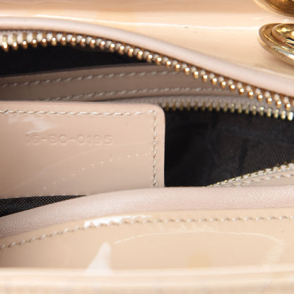 Christian Dior Patent Cannage Medium Lady Dior Beige 8 of 12