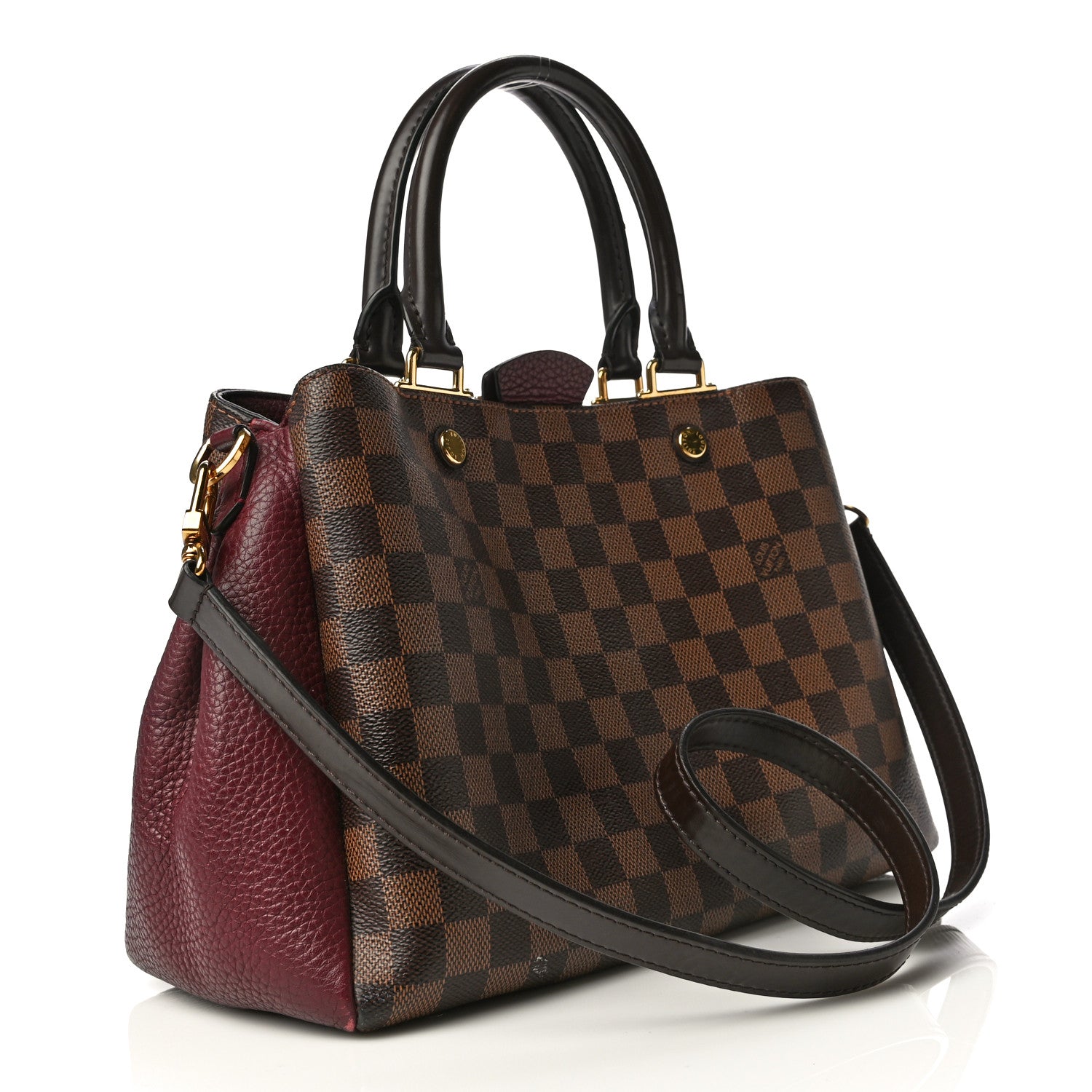 Louis Vuitton Damier Ebene Cuir Taurillon Brittany Bordeaux 3 of 25