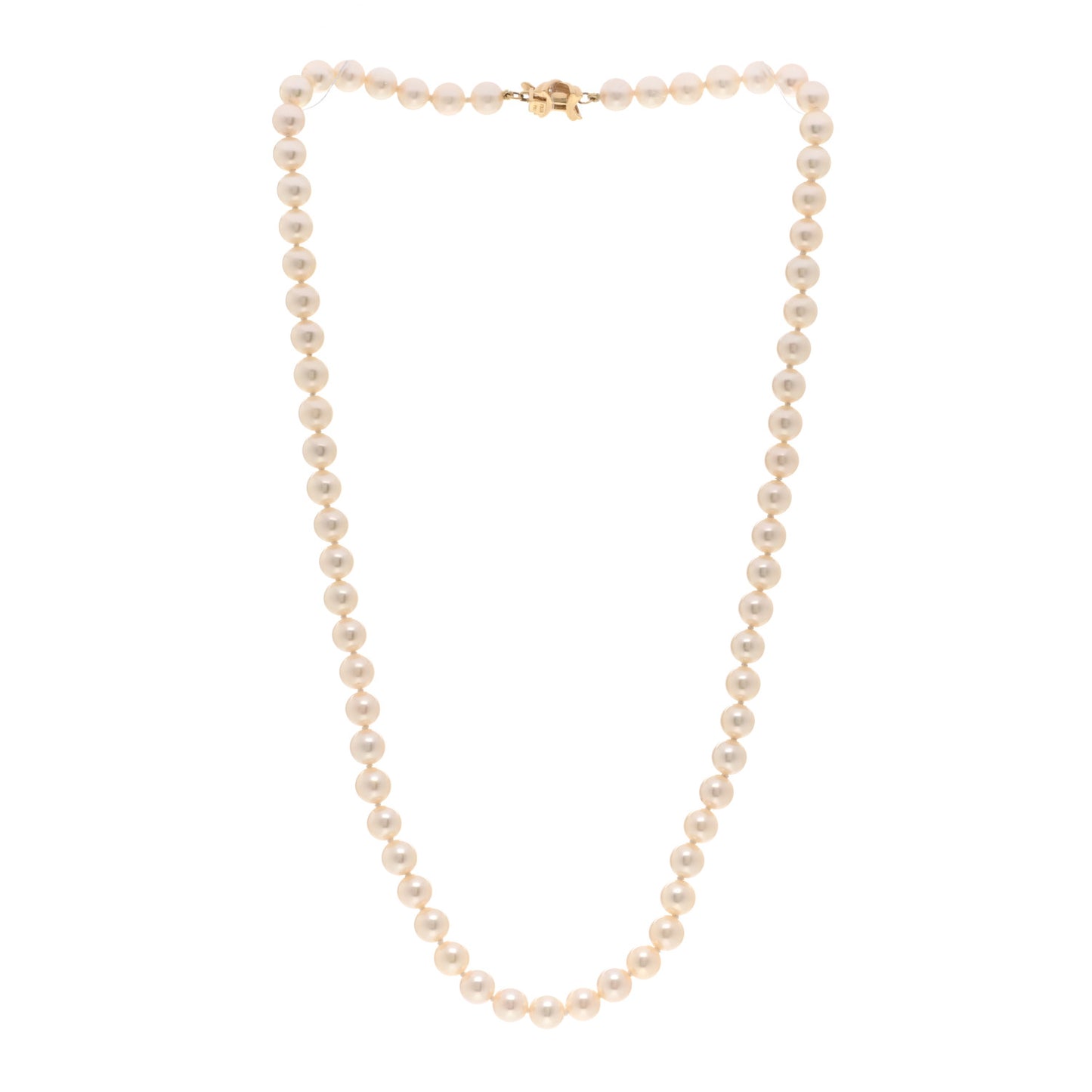 18K Yellow Gold 6-6.5mm Pearl Signature Necklace