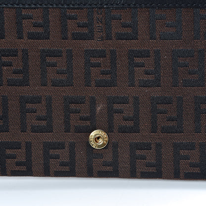 Fendi Zucchino Cuoio Continental Wallet Black Moro 10 of 10