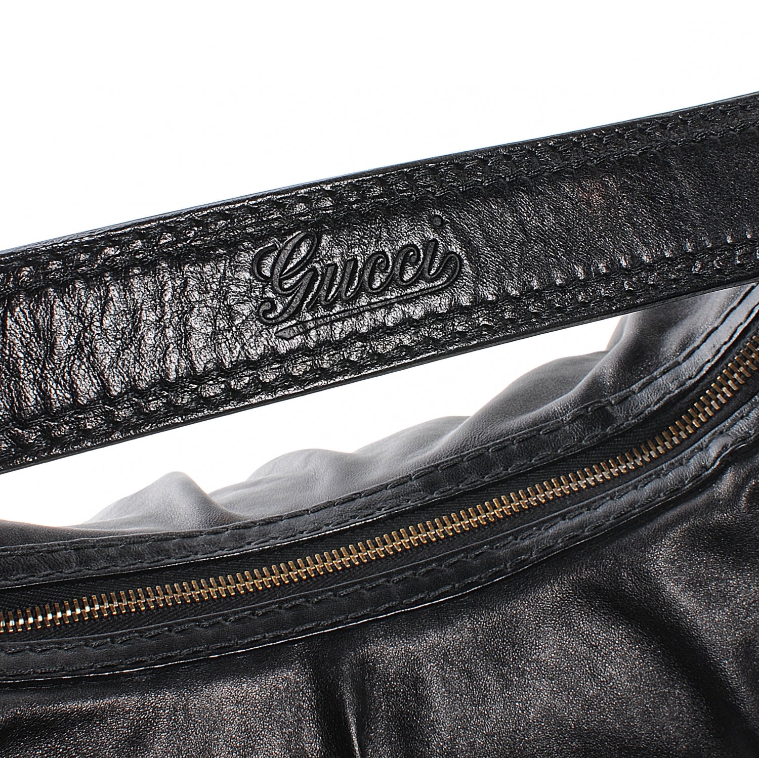 Gucci Leather Medium Jockey Hobo Black 8 of 9