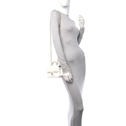 Chanel Lambskin Quilted Mini Crystal Top Handle Rectangular Flap White 3 of 11