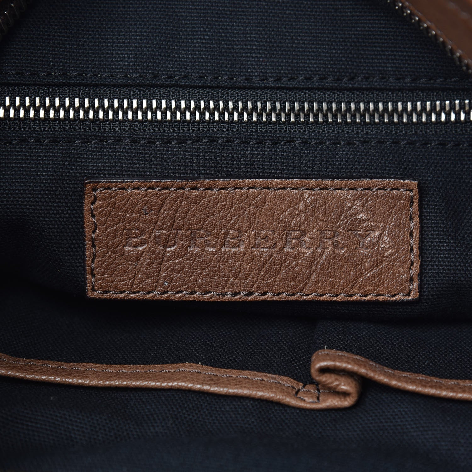 Burberry Overdyed Canvas House Check Flat Crossbody Messenger Bag Dark Brown 6 of 11