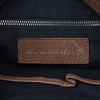 Burberry Overdyed Canvas House Check Flat Crossbody Messenger Bag Dark Brown 6 of 11