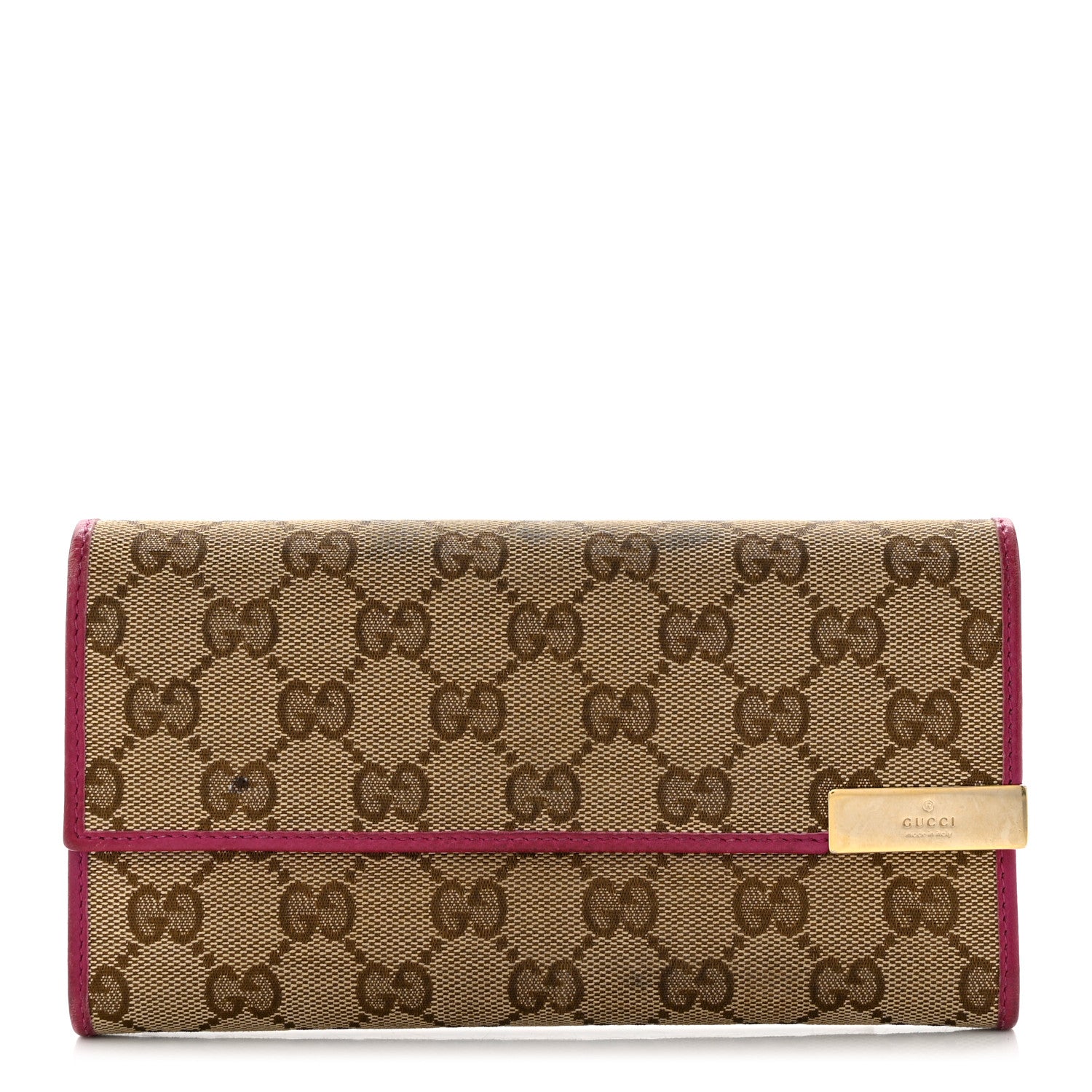 Gucci Monogram Dice Continental Flap Wallet Pink 1 of 7