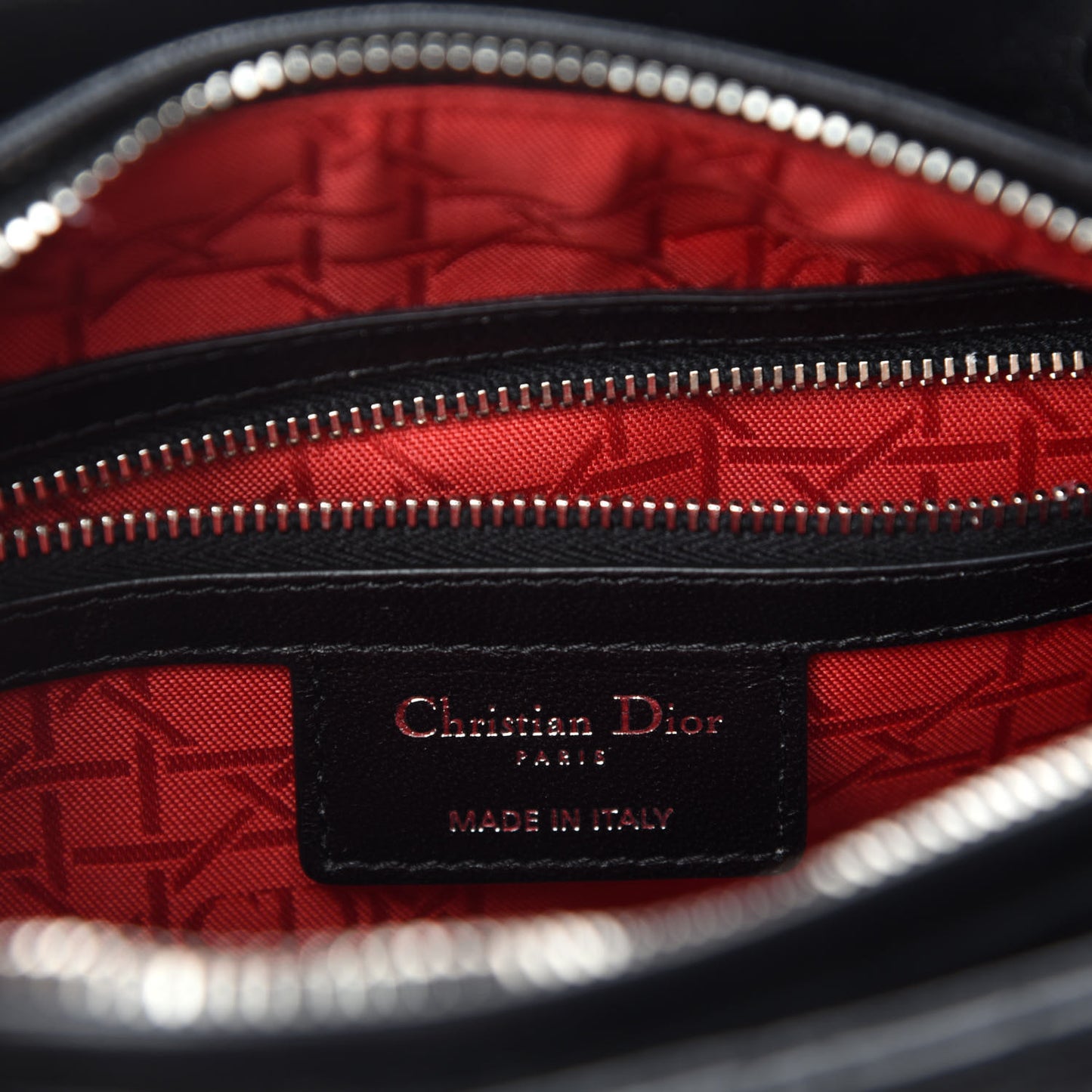 Lambskin Cannage Medium Lady Dior Black