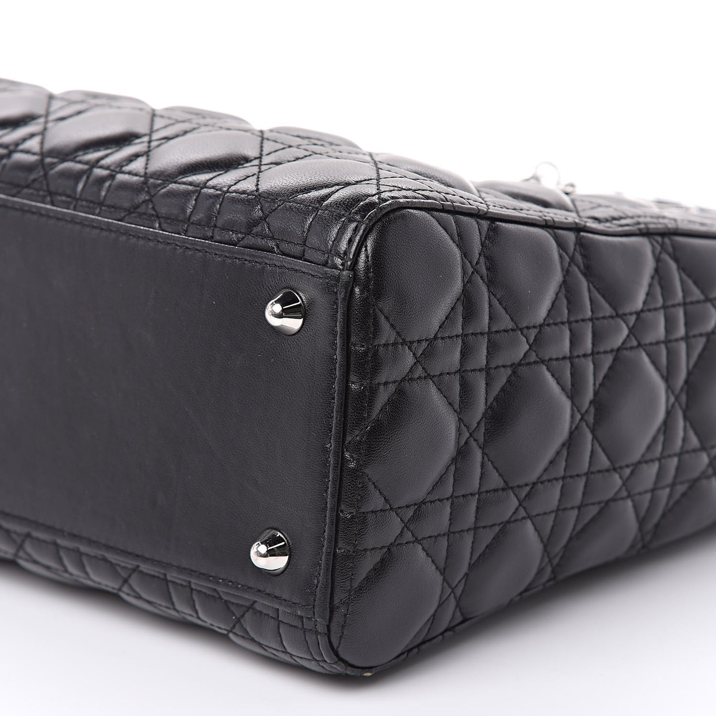 Lambskin Cannage Large Lady Dior Black