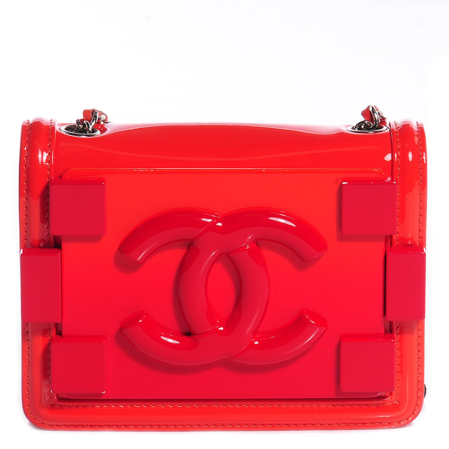 Plexiglass Patent Mini Boy Brick Flap Orange Red