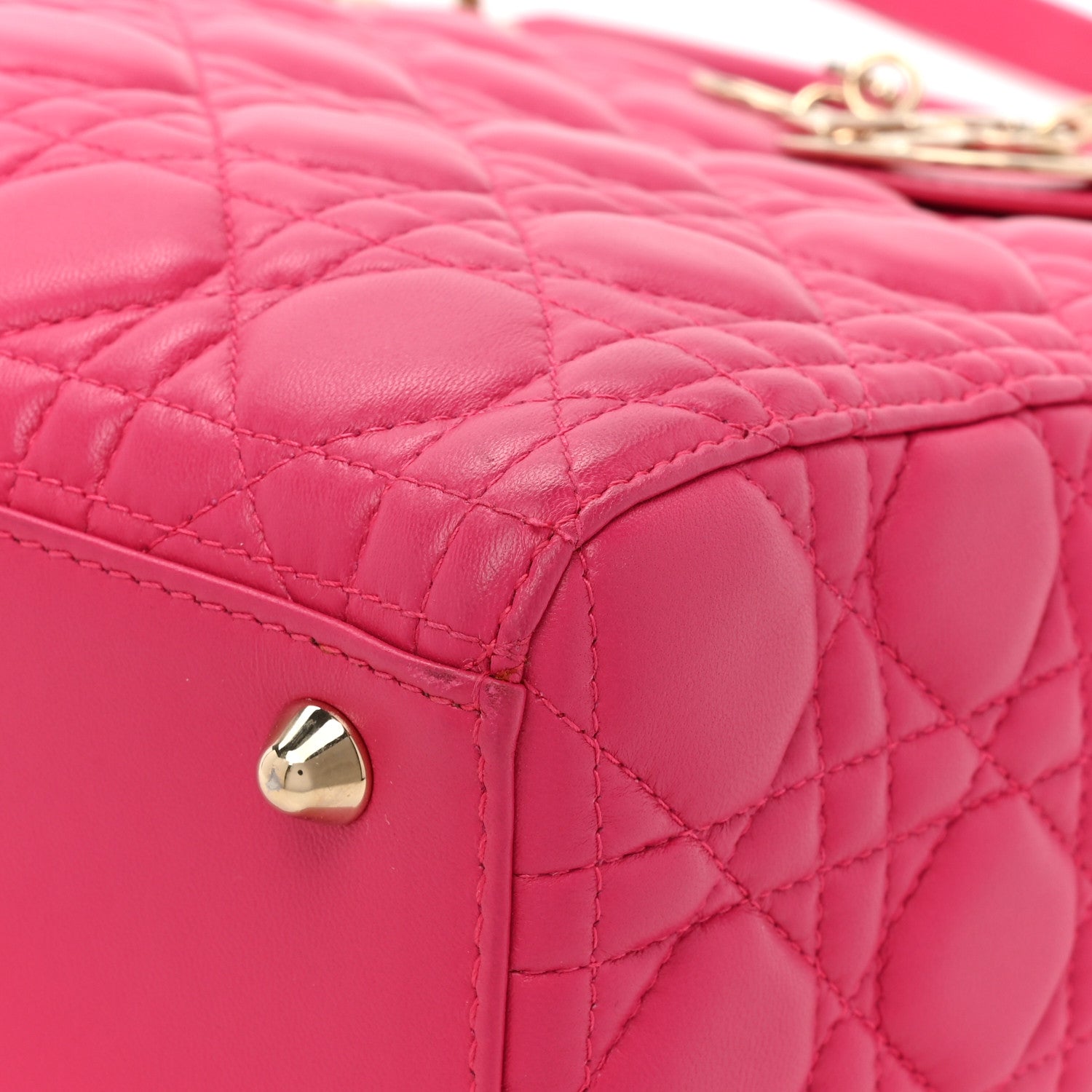 Christian Dior Lambskin Cannage Large Lady Dior Pink 11 of 15