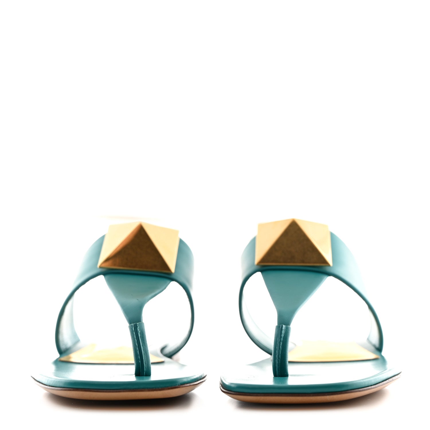 Valentino Garavani Calfskin One Stud Flat Thong Sandals 36 Ultramar 2 of 9