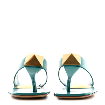 Valentino Garavani Calfskin One Stud Flat Thong Sandals 36 Ultramar 2 of 9
