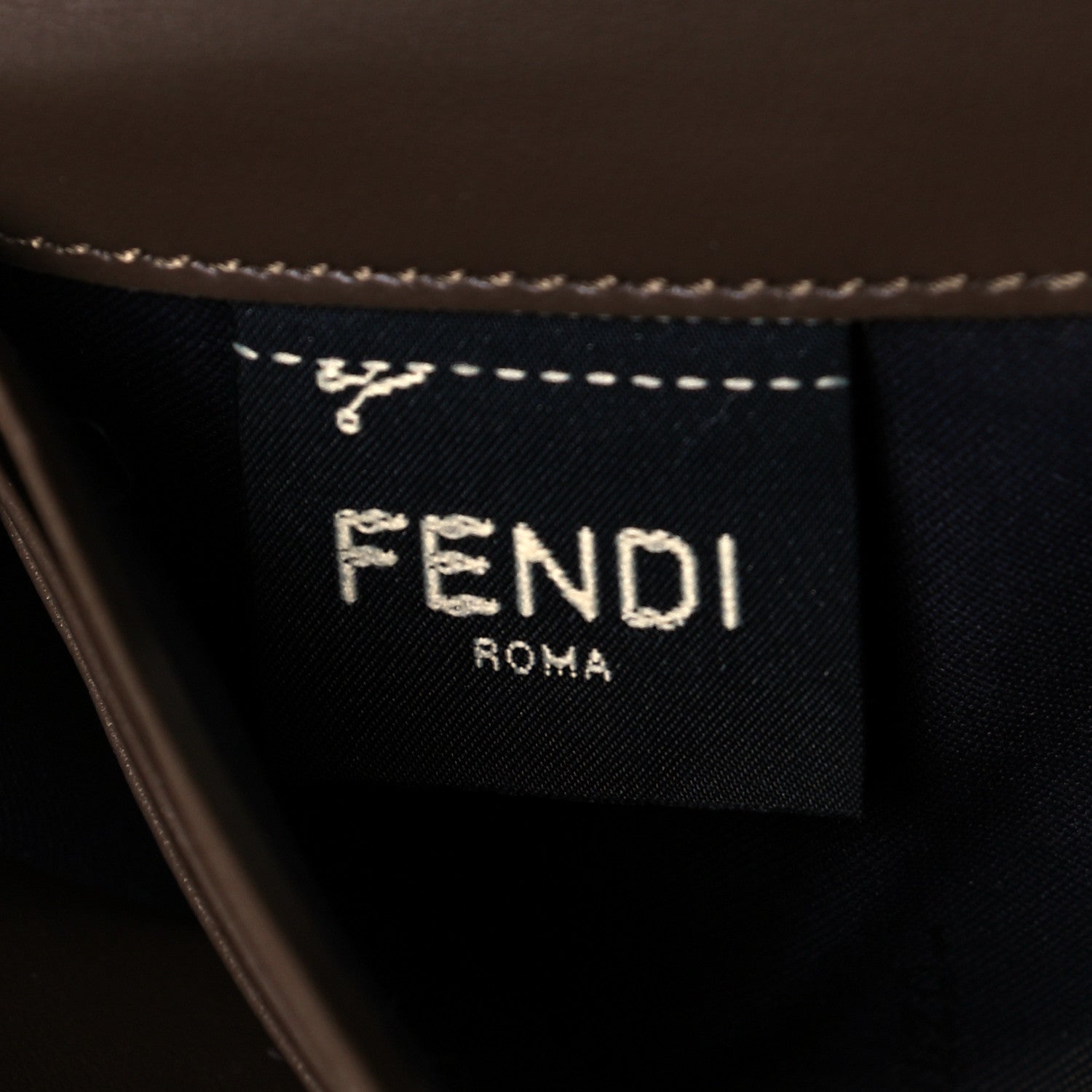 Fendi Vitello Soft F is Fendi Bi-Color FF 1974 Embossed Continental Envelope Wallet On Chain Maya Black 8 of 9