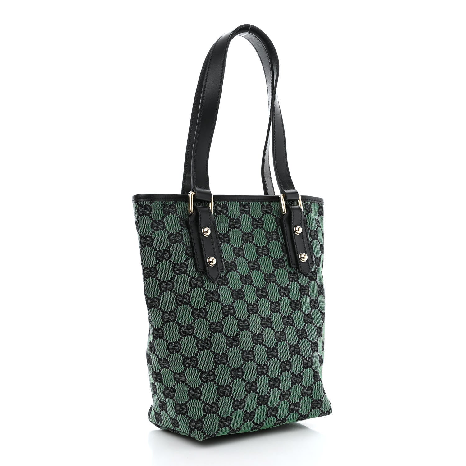 Gucci Monogram Tote Bag Green 3 of 10