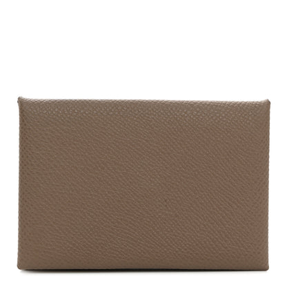 Hermes Epsom Calvi Card Case Etoupe 1 of 7