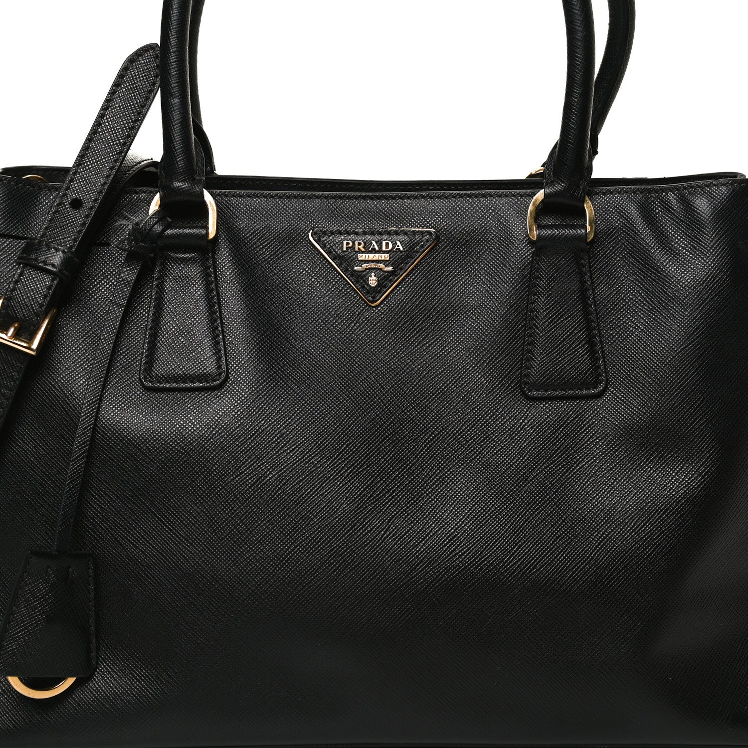 Prada Saffiano Medium Galleria Double Zip Tote Black 8 of 14