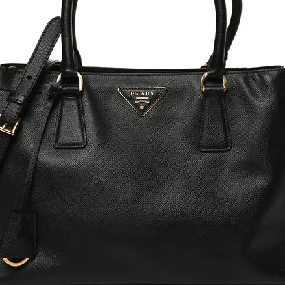 Prada Saffiano Medium Galleria Double Zip Tote Black 8 of 14