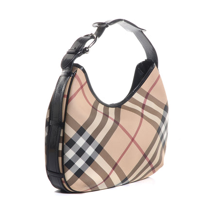 Burberry Supernova Check Medium Barton Hobo Black 3 of 9