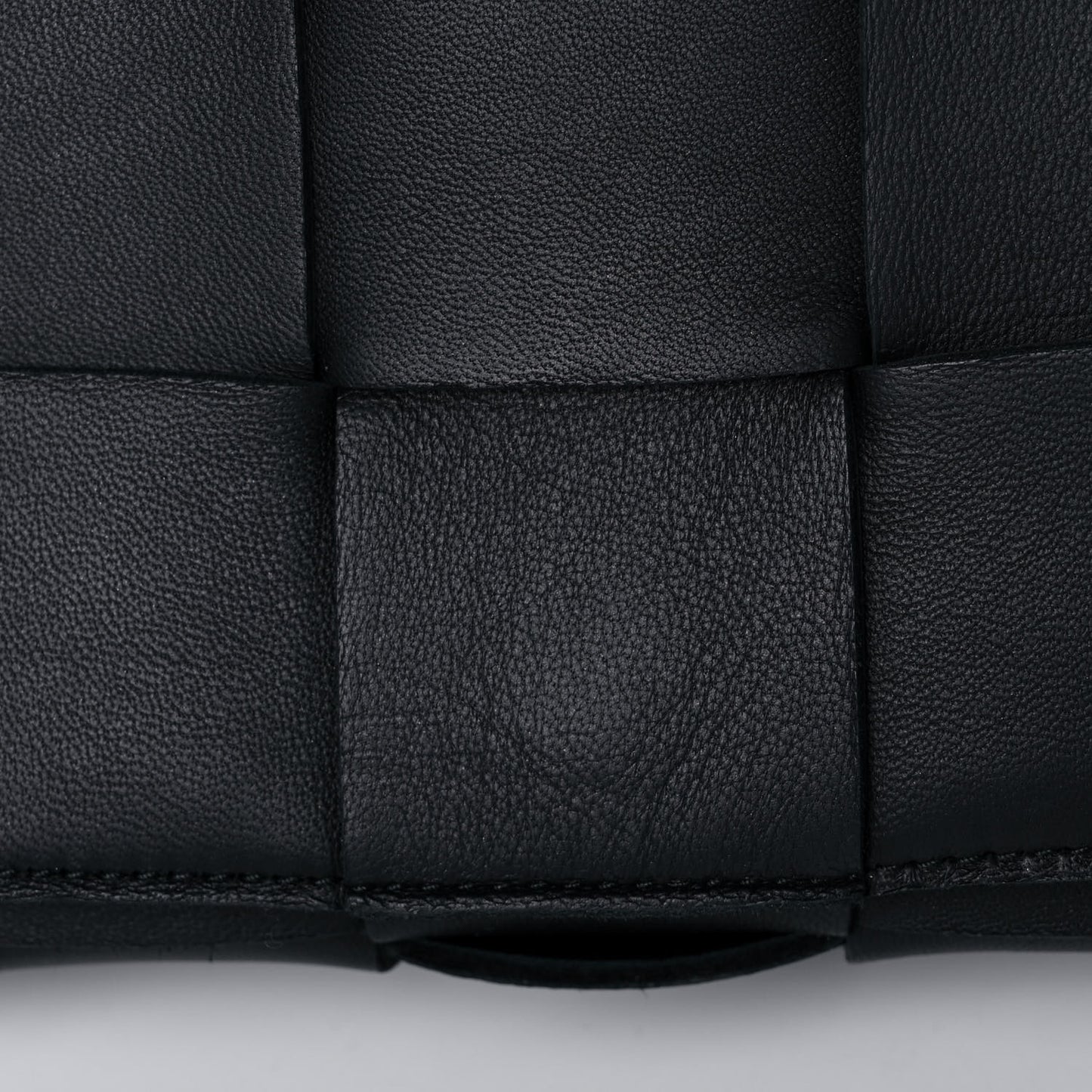 Lambskin Maxi Intrecciato Cassette Crossbody Bag Black