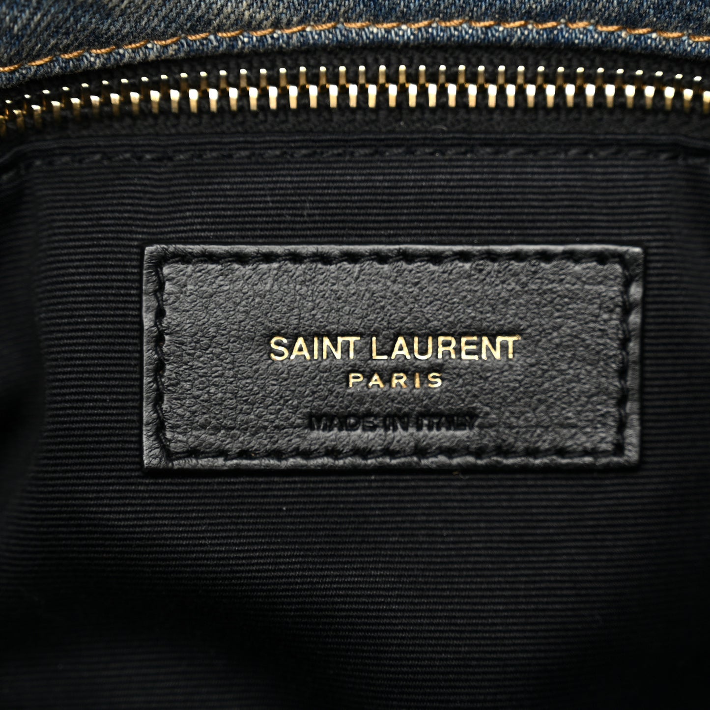 Denim Quilted Small Loulou Puffer Monogram Chain Satchel Blue Cinnamon