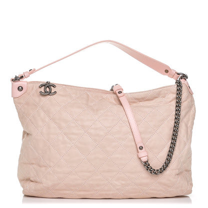 Chanel Iridescent Calfskin Quilted Coco Daily Hobo Rose Clair 1 of 7