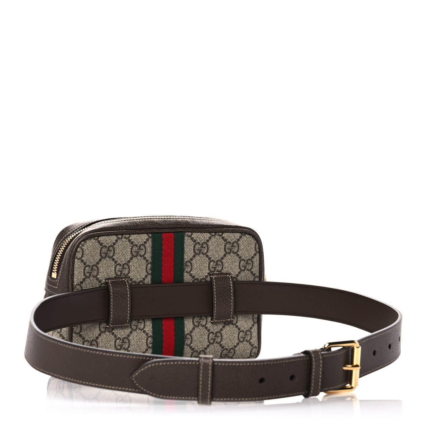 Gucci GG Supreme Monogram Web Small Ophidia Belt Bag 85 34 Dark Brown 3 of 11