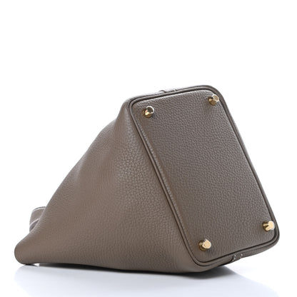 Hermes Taurillon Clemence Picotin Lock 18 PM Etoupe 4 of 11