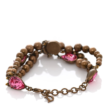 Christian Dior Bead Crystal Bracelet Pink 3 of 4