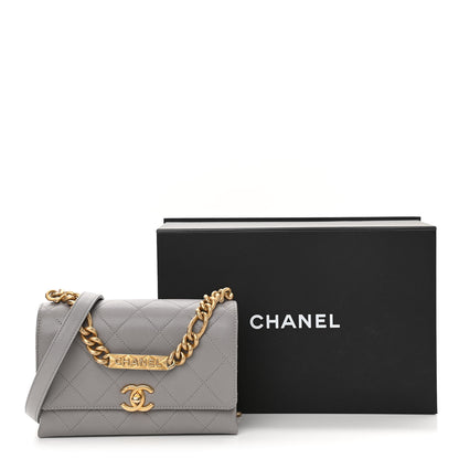 Chanel Caviar Quilted Mini Bracelet On Chain Flap Grey 11 of 11