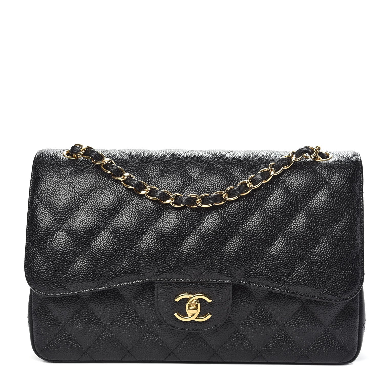 Chanel Caviar Quilted Jumbo Double Flap Black 1 of 11