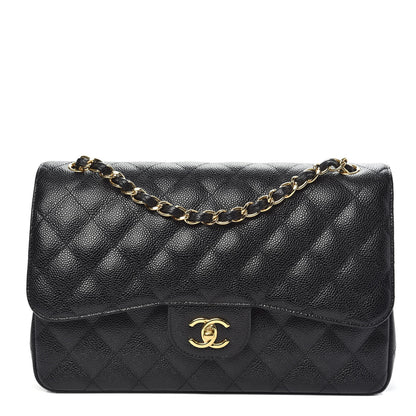 Chanel Caviar Quilted Jumbo Double Flap Black 1 of 11